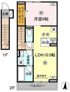 ヌオーヴォチッタ【2階】の間取り
