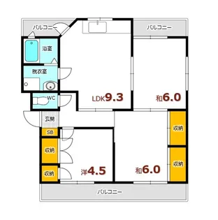 ウエストコート1【2階】の間取り