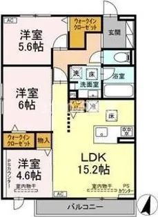 Clair島田【1階】の間取り