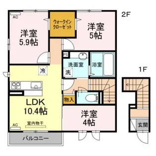 パルフェ【1階】の間取り