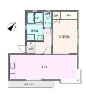 横山ハイツA【1階】の間取り