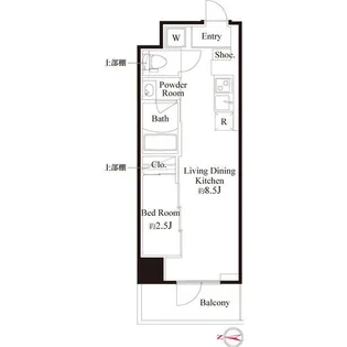 ハーモニーレジデンス東京武蔵関WEST SIDE【6階】の間取り