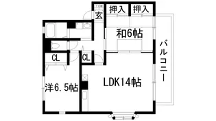 ガーデンスクエア伊丹【2階】の間取り