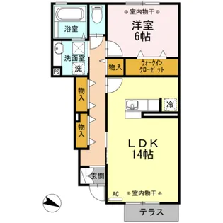 ドエル22A棟・B棟・C棟【1階】の間取り