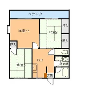 マンションあらかわ【2階】の間取り