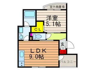 Crasso Kuzuha【3階】の間取り