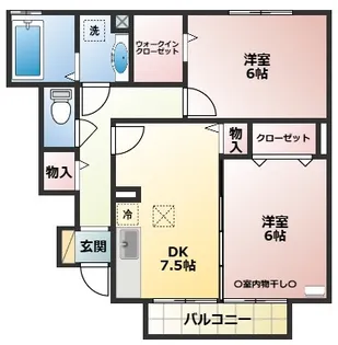 テラスハウスK【1階】の間取り