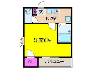プリマヴェ-ラ梅ヶ枝【6階】の間取り