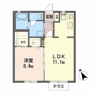 シャーメゾン・シュシュI【1階】の間取り