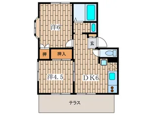 テラスペトル【1階】の間取り