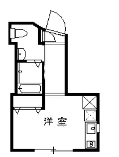 レスク中目黒アパートメント【1階】の間取り