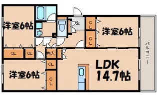 大和ガーデンコート1号棟【1階】の間取り
