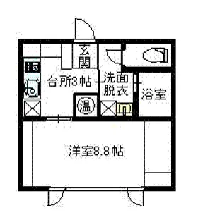 HKハイツC【3階】の間取り