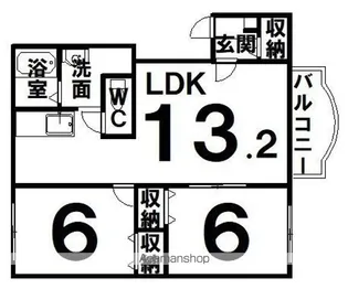 グリーンヒルズ【3階】の間取り