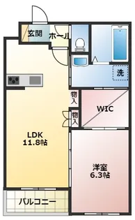 グレイスリー中泉【1階】の間取り