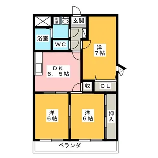 ア・ドリーム稲口【3階】の間取り