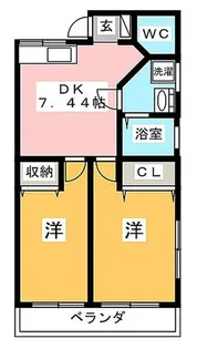 宝国マンション【2階】の間取り