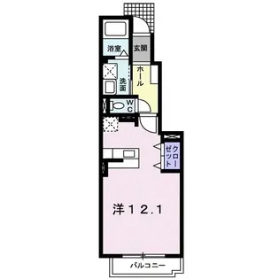 エトワール シャン B【1階】の間取り