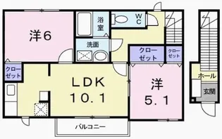エーデルII【2階】の間取り