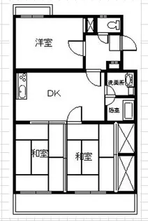 エメラルドマンション姪浜【5階】の間取り