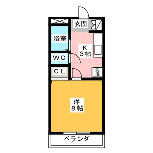 リトルタウン八田【2階】の間取り