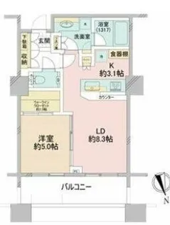 パークコート麻布十番 ザ タワー【16階】の間取り