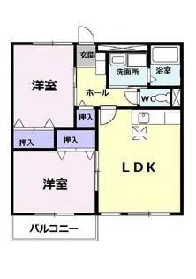 河辺ハーベスト A【1階】の間取り
