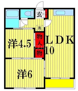 ツイン・ウエルス A棟【1階】の間取り