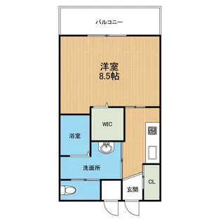 フェリーチェ新水前寺【4階】の間取り
