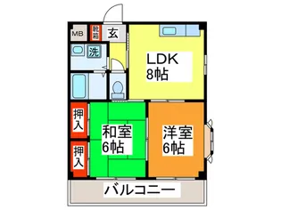 ラ・ペジブル【3階】の間取り