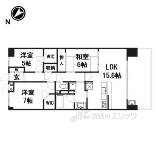 ファインフラッツ奈良ザ・レジデンス【1階】の間取り