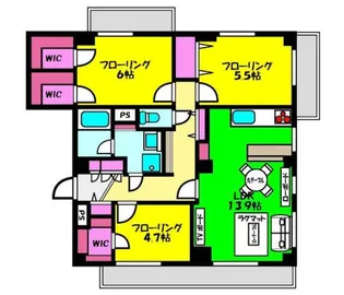 藤和横浜台町コープ【3階】の間取り