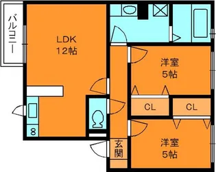 エトワール五位堂【2階】の間取り