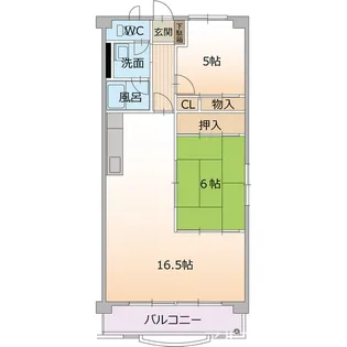 エスペランス【1階】の間取り