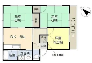 岩田コーポ【1階】の間取り