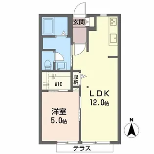 メゾンあや【1階】の間取り