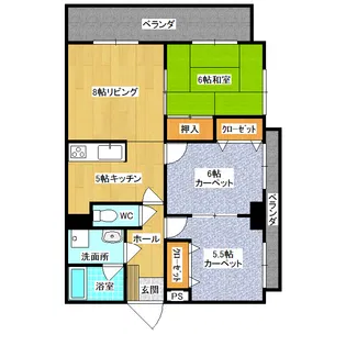 スワンマンション【3階】の間取り