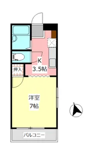 ハイツアルメリア【1階】の間取り