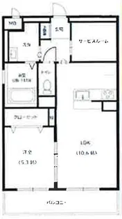 Lesage小池原【4階】の間取り
