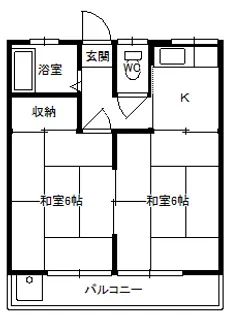 ムロタハイツ【2階】の間取り