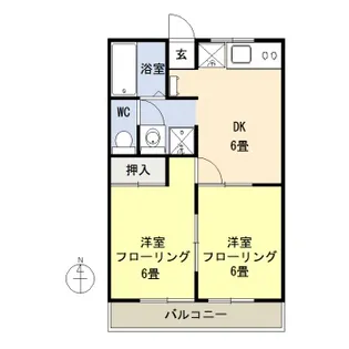 パークハイツII【1階】の間取り