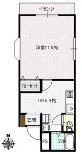 ハイム成東【4階】の間取り