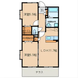 フォレストヴィラ若宮【1階】の間取り