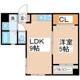 シエスタ坪井【3階】の間取り