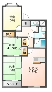 シャンポール【3階】の間取り
