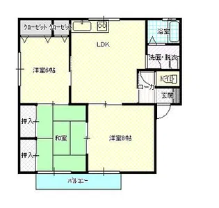 サニースクエアB棟【2階】の間取り