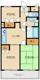 CASSIAたまプラーザ(旧ヴェルデたまプラーザ)【2階】の間取り