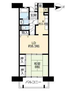 1LDKの間取り画像