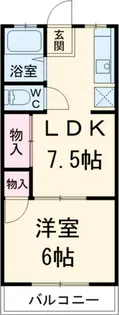 コーポ市川【2階】の間取り