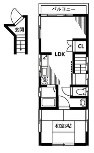 五十畑荘【2階】の間取り